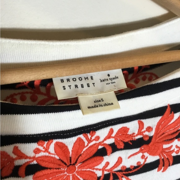 Kate Spade Broome Street Colab Embroidered Short Sleeve - Picture 4 of 8